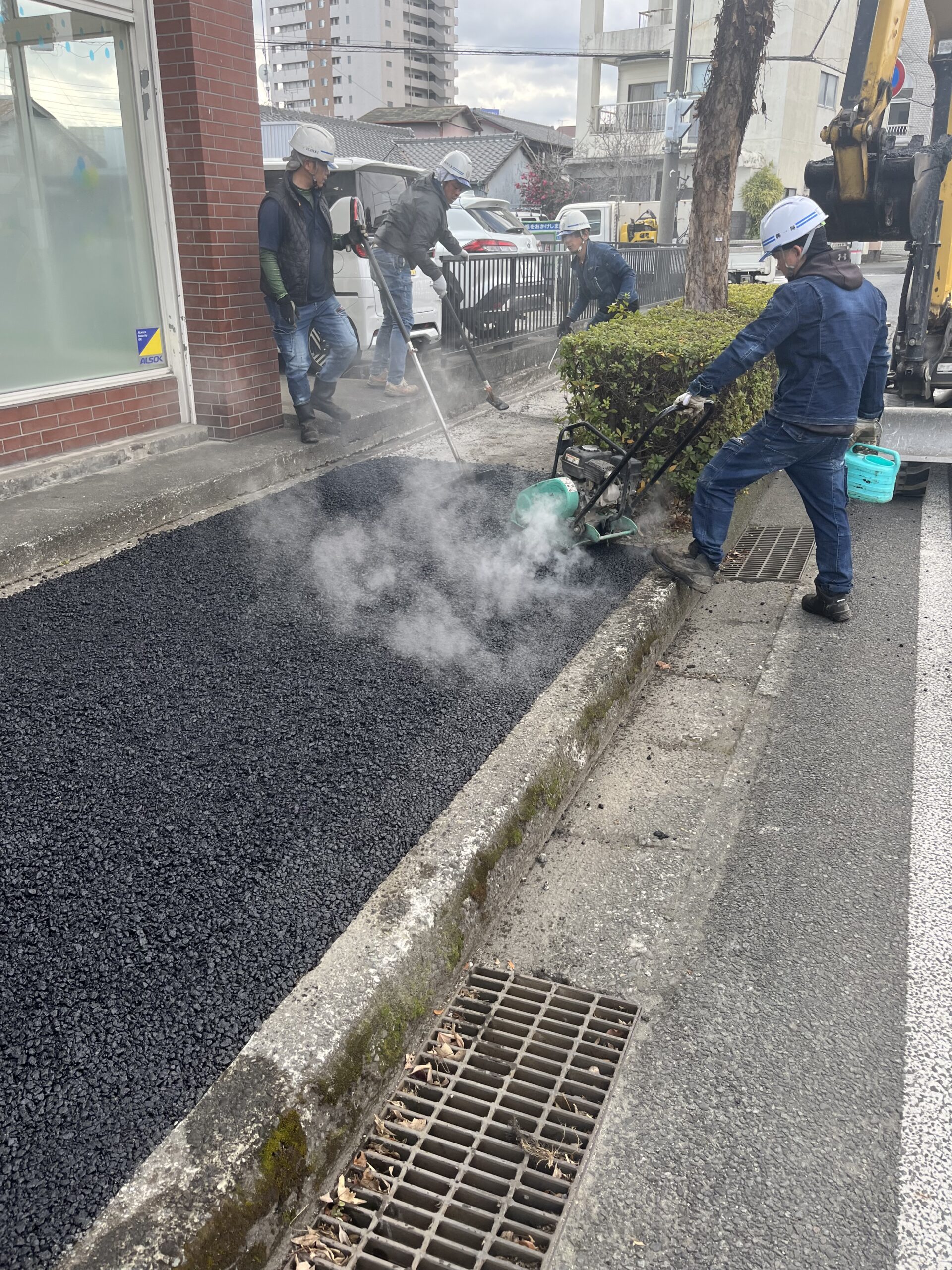 富士市　歩道復旧